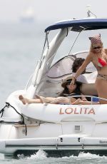 RITA ORA in Bikini at a Boat on Vacation in Ibiza 08/07/2019