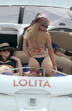 RITA ORA in Bikini at a Boat on Vacation in Ibiza 08/07/2019