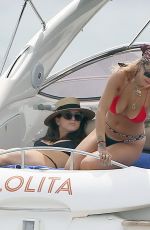 RITA ORA in Bikini at a Boat on Vacation in Ibiza 08/07/2019