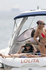 RITA ORA in Bikini at a Boat on Vacation in Ibiza 08/07/2019