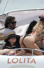 RITA ORA in Bikini at a Boat on Vacation in Ibiza 08/07/2019