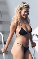 RITA ORA in Bikini on Vacation in Porto Cervo 08/14/2019