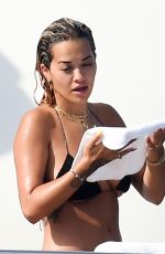 RITA ORA in Bikini on Vacation in Porto Cervo 08/14/2019