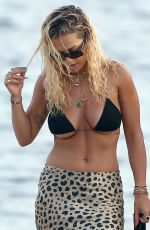 RITA ORA in Bikini Top at a Boat in Ibiza 08/05/2019