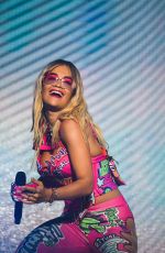 RITA ORA Preforms at a Concert in Croatia 08/31/2019