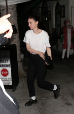 ROONEY MARA at Madeo Restaurant in Beverly Hills 08/02/2019