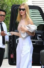 ROSIE HUNTINGTON-WHITELEY Arrives at a Business Lunch in Beverly Hills 08/15/2019