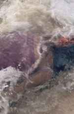 SALMA HAYEK in Swimsuit Rrelaxing at a Beach 08/20/2019 Instagram Pictures