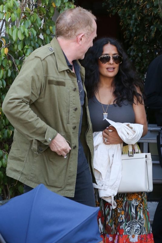 SALMA HAYEK Out for Lunch at E Baldi in Beverly Hills 08/02/2019