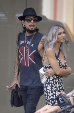 SAMIRE ARMSTRONG and Dave Navarro Out in New York 08/15/2019