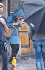 SANDRA OH on the Set of Killing Eve New Season in London 08/20/2019