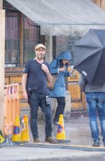 SANDRA OH on the Set of Killing Eve New Season in London 08/20/2019