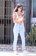 SARA SAMPAIO in Ripped Denim Out in Los Angeles 08/12/2019