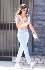 SARA SAMPAIO in Ripped Denim Out in Los Angeles 08/12/2019
