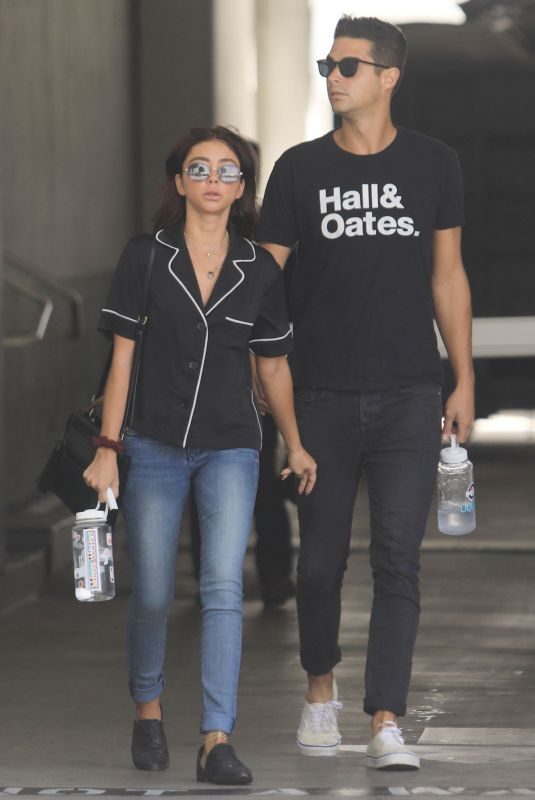 SARAH HYLAND and Wells Adams Out and About in Los Angeles 08/01/2019