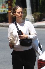 SARAH PAULSON Out for Iced Drink in Hollywood 08/15/2019