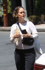 SARAH PAULSON Out for Iced Drink in Hollywood 08/15/2019
