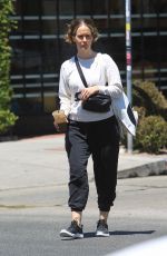 SARAH PAULSON Out for Iced Drink in Hollywood 08/15/2019