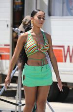SAWEETIE on the Set of a Photoshoot in Venice Beach 08/15/2019