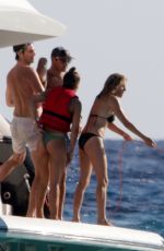 SIENNA MILLER in Bikini at a Yacht in Formentera 08/14/2019