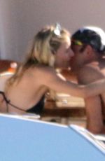 SIENNA MILLER in Bikini at a Yacht in Formentera 08/14/2019
