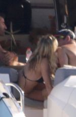 SIENNA MILLER in Bikini at a Yacht in Formentera 08/14/2019