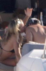 SIENNA MILLER in Bikini at a Yacht in Formentera 08/14/2019
