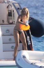 SIENNA MILLER in Bikini at a Yacht in Formentera 08/14/2019