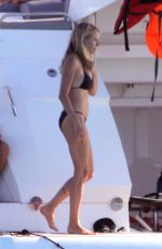 SIENNA MILLER in Bikini at a Yacht in Formentera 08/14/2019