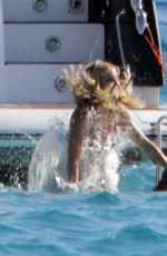 SIENNA MILLER in Bikini at a Yacht in Formentera 08/14/2019