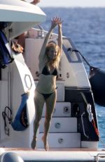 SIENNA MILLER in Bikini at a Yacht in Formentera 08/14/2019