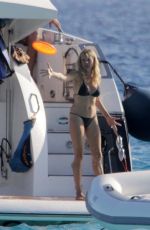 SIENNA MILLER in Bikini at a Yacht in Formentera 08/14/2019