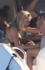 SIENNA MILLER in Bikini at a Yacht in Formentera 08/14/2019