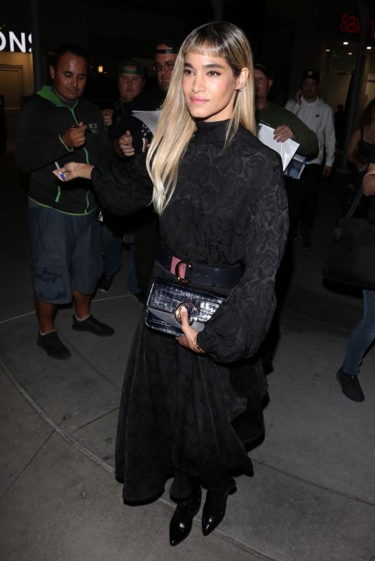 SOFIA BOUTELLA Arrives at Arclight Theatre in Hollywood 07/30/2019
