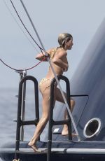 SOFIA RICHIE in Bikini at a Yacht in Positano 08/08/2019