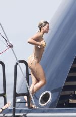 SOFIA RICHIE in Bikini at a Yacht in Positano 08/08/2019