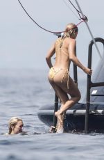 SOFIA RICHIE in Bikini at a Yacht in Positano 08/08/2019