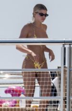 SOFIA RICHIE in Bikini at a Yacht in Positano 08/08/2019