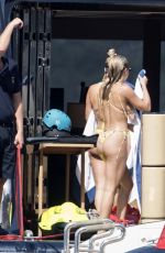 SOFIA RICHIE in Bikini at a Yacht in Positano 08/08/2019