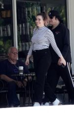 SOPHIE SIMMONS and Her Father Gene Simmons Out for Breakfast in Los Angeles 08/01/2019