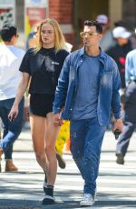 SOPHIE TURNER and Joe Jonas Out Kissing in New York 08/29/2019