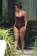 SOPHIE TURNER and PRIYANKA CHOPRA in Swimwear at a Pool in Miami 08/03/2019