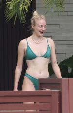 SOPHIE TURNER and PRIYANKA CHOPRA in Swimwear at a Pool in Miami 08/03/2019