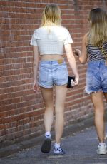 SOPHIE TURNER in Denim Shorts Out in New York 08/20/2019