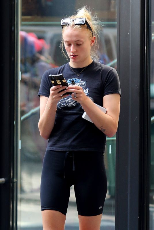 SOPHIE TURNER Out and About in New York 08/19/2019