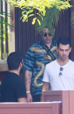 SOPHIE TURNER, PRIYANKA CHOPRA and Nick and Joe Jonas Leaves Their House in Miami 08/08/2019