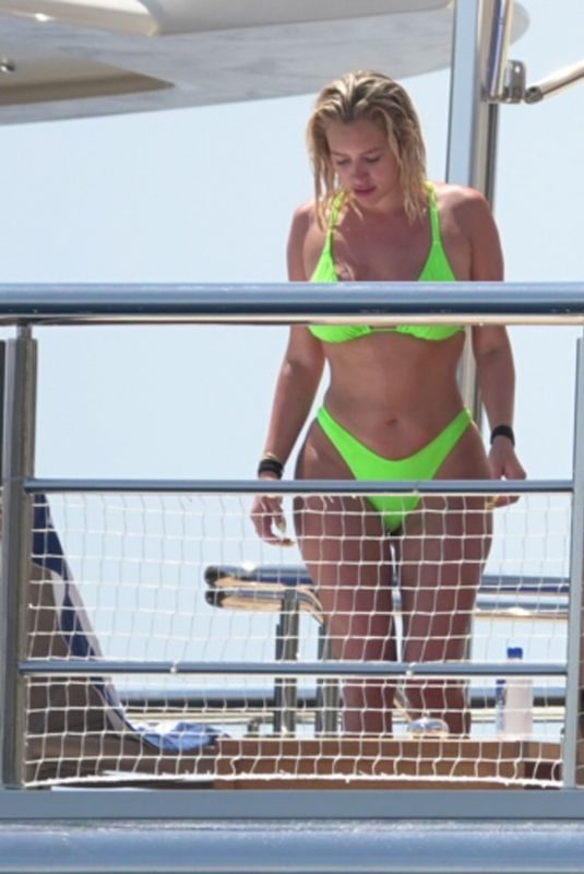 STASSIE KARANIKOLAOU in Bikini at a Yacht in Positano 08/08/2019