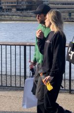 SUKI WATERHOUSE and Robert Pattinson Out in London 08/14/2019