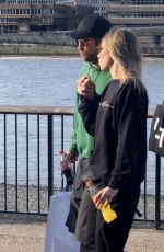 SUKI WATERHOUSE and Robert Pattinson Out in London 08/14/2019