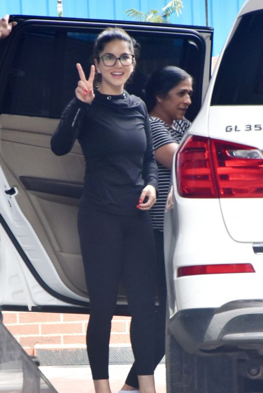 SUNNY LEONE Out and About in Mumbai 08/09/2019